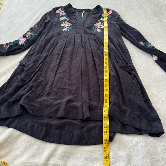Free People Mia Embroidered Mini Dress XS in Black - Picture 7 of 8